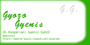 gyozo gyenis business card